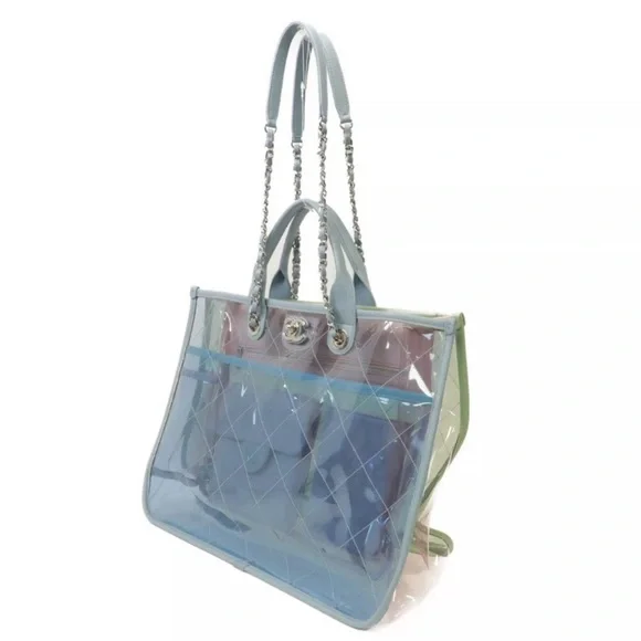 💎✨ GORGEOUS ✨💎 RUNWAY CHANEL CLEAR TOTE COCO SPLASH - Picture 7 of 14